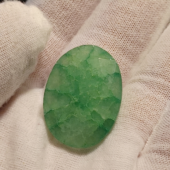 Natural Emerald Untreated Loose Gemstone ( Brazil) 33.40Ct Oval Cut Faceted Gem - Picture 5 of 6